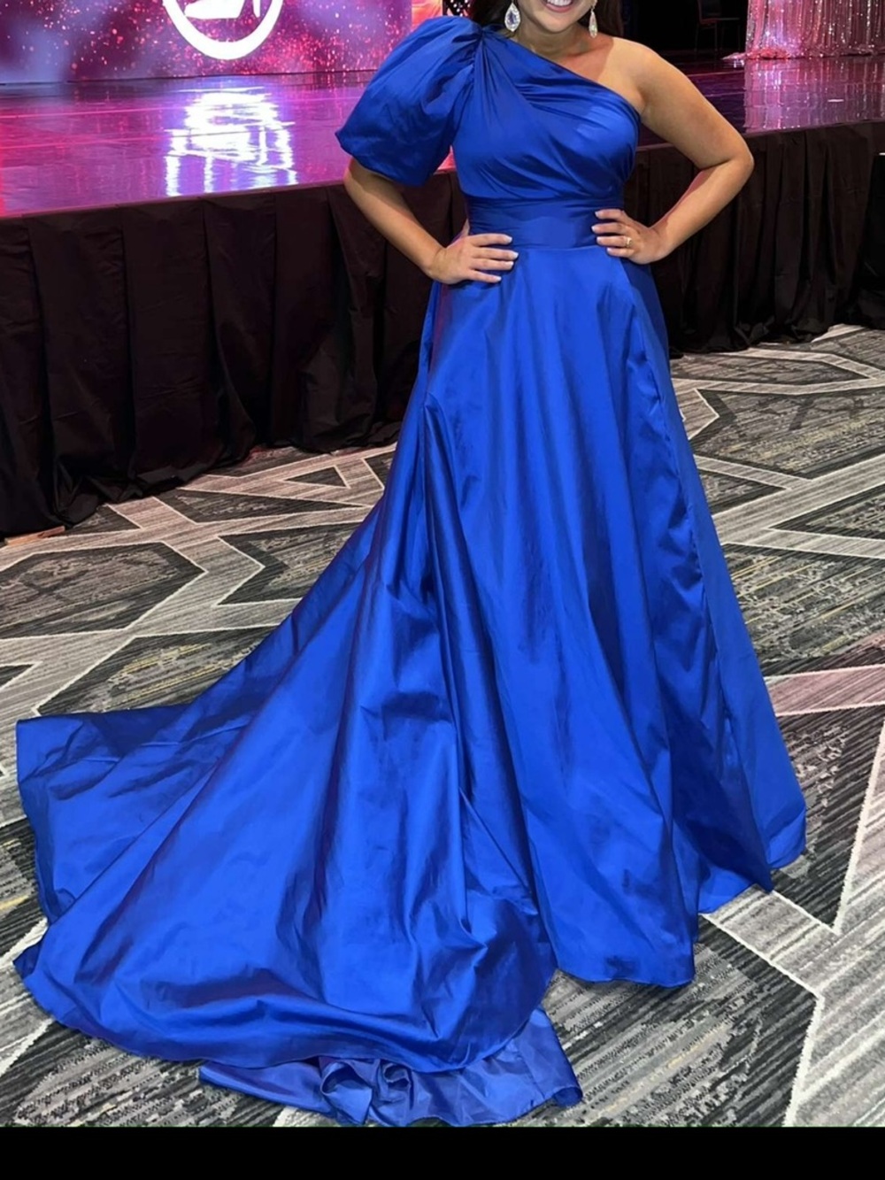 Tarik Ediz Royal Blue Ballgown
